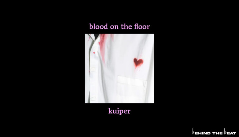blood on the floor on the cover of Monthly Mixtape: May 2023