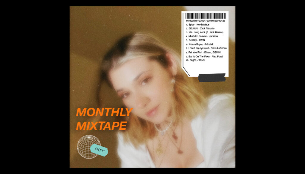 Hanniou on the cover of Monthly Mixtape: October 2023