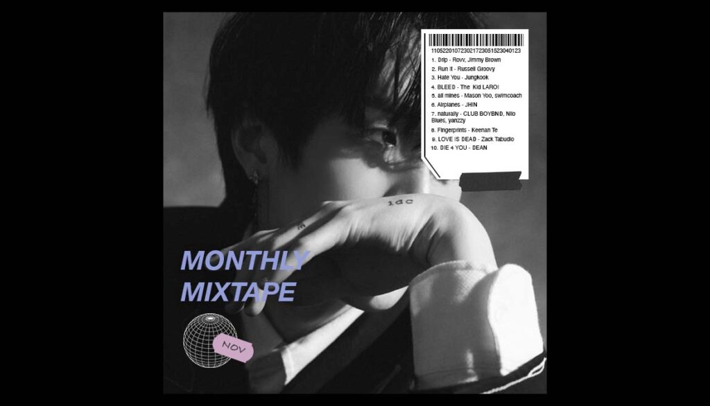 JHIN on the cover of Monthly Mixtape: November 2023