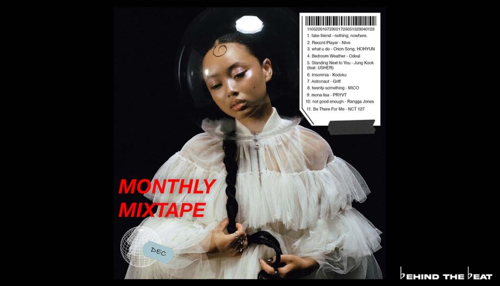 Griff on the cover of Monthly Mixtape: December 2023